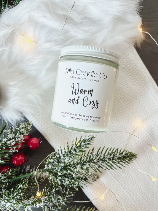 Warm and Cozy soy wax candle