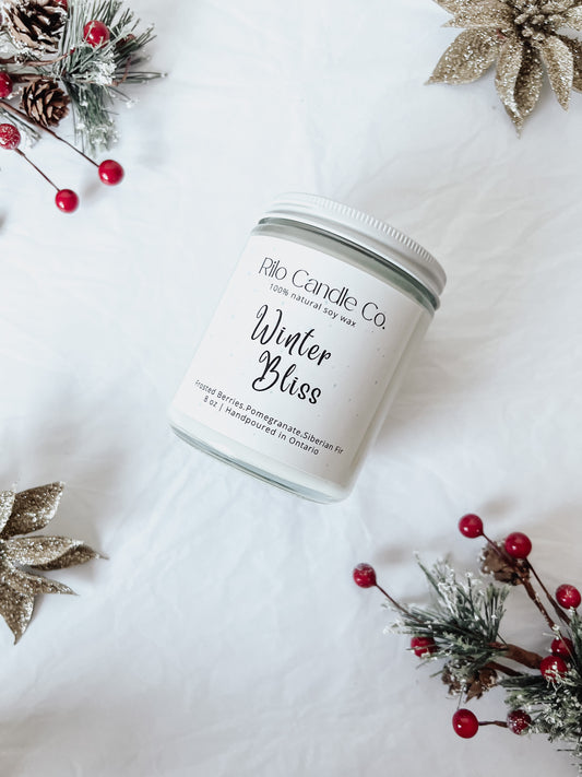 Winter Bliss soy wax candle