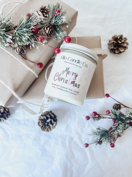 Merry Christmas soy wax candle